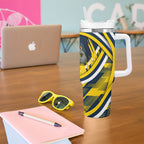Cowboys Rugby Mascot Tumbler With Handle Fierce Athlete Graphic in Sports Style
