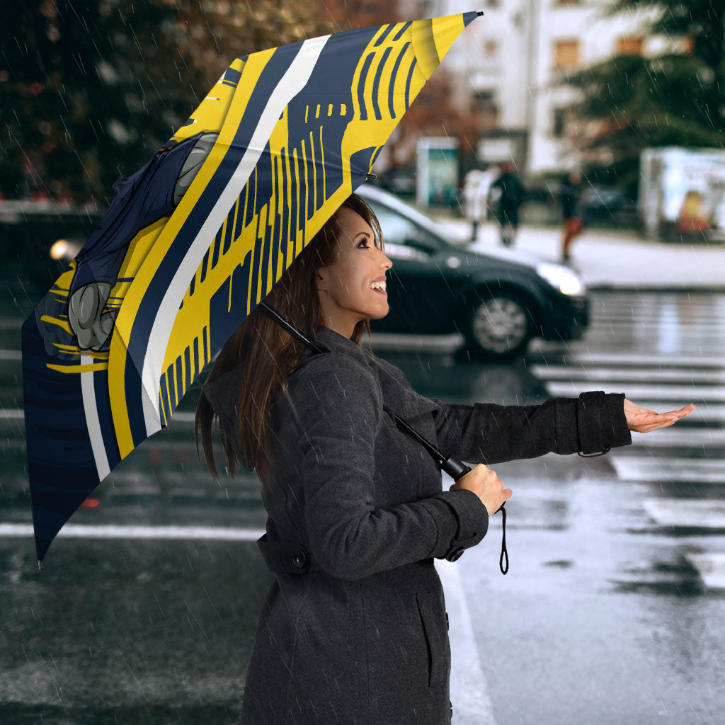 Cowboys Rugby Mascot Umbrella Fierce Athlete Graphic in Sports Style