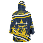 Cowboys Rugby Mascot Wearable Blanket Hoodie Fierce Athlete Graphic in Sports Style