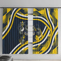 Cowboys Rugby Mascot Window Curtain Fierce Athlete Graphic in Sports Style