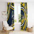 Cowboys Rugby Mascot Window Curtain Fierce Athlete Graphic in Sports Style