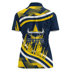 Cowboys Rugby Mascot Women Polo Shirt Fierce Athlete Graphic in Sports Style