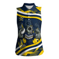 Cowboys Rugby Mascot Women Sleeveless Polo Shirt Fierce Athlete Graphic in Sports Style