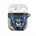 Canterbury Bankstown Bulldogs Rugby AirPods Case The Scream of Lightning Eyes - Indigenous Dot Ripping Effect