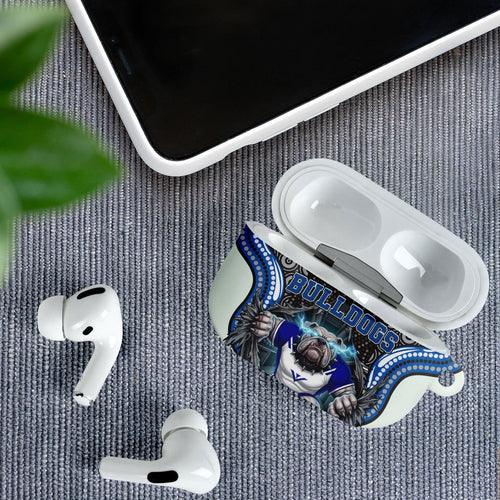 Canterbury Bankstown Bulldogs Rugby AirPods Case The Scream of Lightning Eyes - Indigenous Dot Ripping Effect