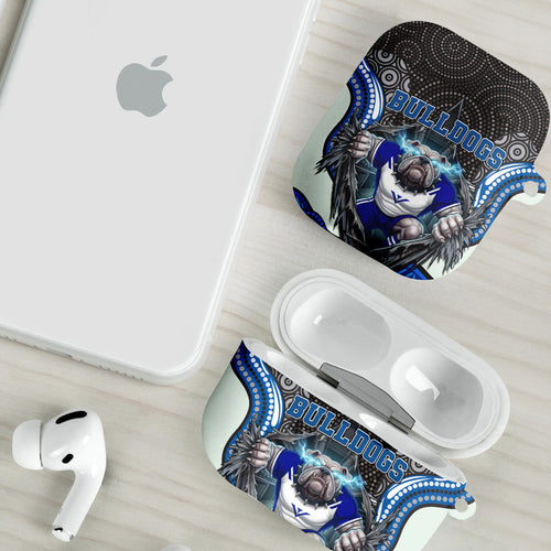 Canterbury Bankstown Bulldogs Rugby AirPods Case The Scream of Lightning Eyes - Indigenous Dot Ripping Effect