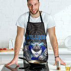 Canterbury Bankstown Bulldogs Rugby Apron The Scream of Lightning Eyes - Indigenous Dot Ripping Effect
