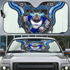 Canterbury Bankstown Bulldogs Rugby Auto Sun Shade The Scream of Lightning Eyes - Indigenous Dot Ripping Effect