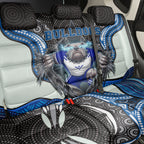 Canterbury Bankstown Bulldogs Rugby Back Car Seat Cover The Scream of Lightning Eyes - Indigenous Dot Ripping Effect