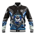 Canterbury Bankstown Bulldogs Rugby Baseball Jacket The Scream of Lightning Eyes - Indigenous Dot Ripping Effect