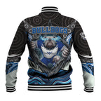 Canterbury Bankstown Bulldogs Rugby Baseball Jacket The Scream of Lightning Eyes - Indigenous Dot Ripping Effect