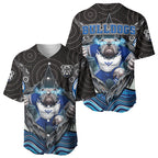 Canterbury Bankstown Bulldogs Rugby Baseball Jersey The Scream of Lightning Eyes - Indigenous Dot Ripping Effect