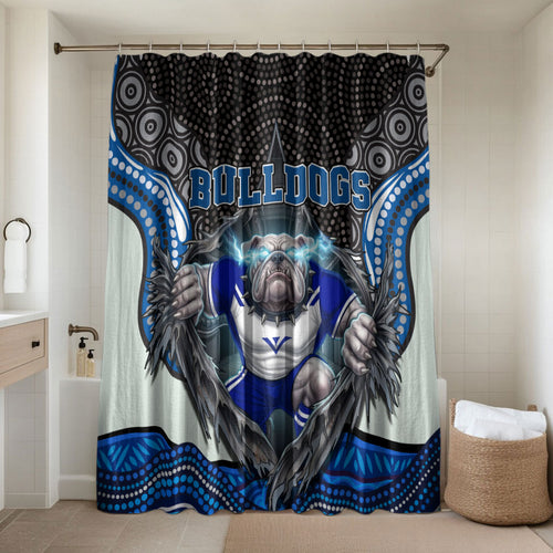 Canterbury Bankstown Bulldogs Rugby Bathroom Set The Scream of Lightning Eyes - Indigenous Dot Ripping Effect