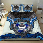 Canterbury Bankstown Bulldogs Rugby Bedding Set The Scream of Lightning Eyes - Indigenous Dot Ripping Effect