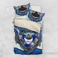 Canterbury Bankstown Bulldogs Rugby Bedding Set The Scream of Lightning Eyes - Indigenous Dot Ripping Effect