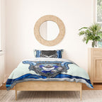 Canterbury Bankstown Bulldogs Rugby Bedding Set The Scream of Lightning Eyes - Indigenous Dot Ripping Effect