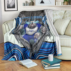 Canterbury Bankstown Bulldogs Rugby Blanket The Scream of Lightning Eyes - Indigenous Dot Ripping Effect