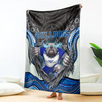 Canterbury Bankstown Bulldogs Rugby Blanket The Scream of Lightning Eyes - Indigenous Dot Ripping Effect