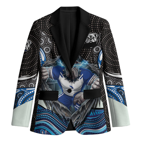 Canterbury Bankstown Bulldogs Rugby Blazer The Scream of Lightning Eyes - Indigenous Dot Ripping Effect