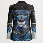 Canterbury Bankstown Bulldogs Rugby Blazer The Scream of Lightning Eyes - Indigenous Dot Ripping Effect