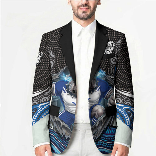 Canterbury Bankstown Bulldogs Rugby Blazer The Scream of Lightning Eyes - Indigenous Dot Ripping Effect