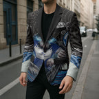 Canterbury Bankstown Bulldogs Rugby Blazer The Scream of Lightning Eyes - Indigenous Dot Ripping Effect