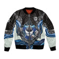 Canterbury Bankstown Bulldogs Rugby Bomber Jacket The Scream of Lightning Eyes - Indigenous Dot Ripping Effect