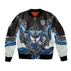 Canterbury Bankstown Bulldogs Rugby Bomber Jacket The Scream of Lightning Eyes - Indigenous Dot Ripping Effect