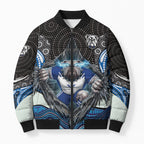 Canterbury Bankstown Bulldogs Rugby Bomber Puffer Jacket The Scream of Lightning Eyes - Indigenous Dot Ripping Effect