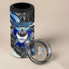 Canterbury Bankstown Bulldogs Rugby 4 in 1 Can Cooler Tumbler The Scream of Lightning Eyes - Indigenous Dot Ripping Effect