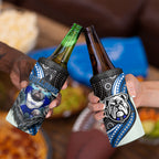 Canterbury Bankstown Bulldogs Rugby 4 in 1 Can Cooler Tumbler The Scream of Lightning Eyes - Indigenous Dot Ripping Effect