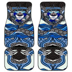 Canterbury Bankstown Bulldogs Rugby Car Mats The Scream of Lightning Eyes - Indigenous Dot Ripping Effect