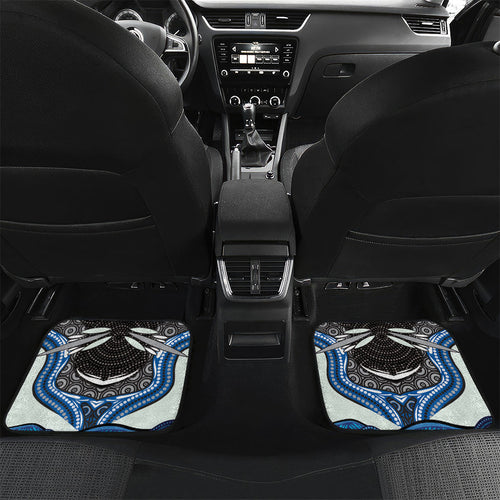 Canterbury Bankstown Bulldogs Rugby Car Mats The Scream of Lightning Eyes - Indigenous Dot Ripping Effect