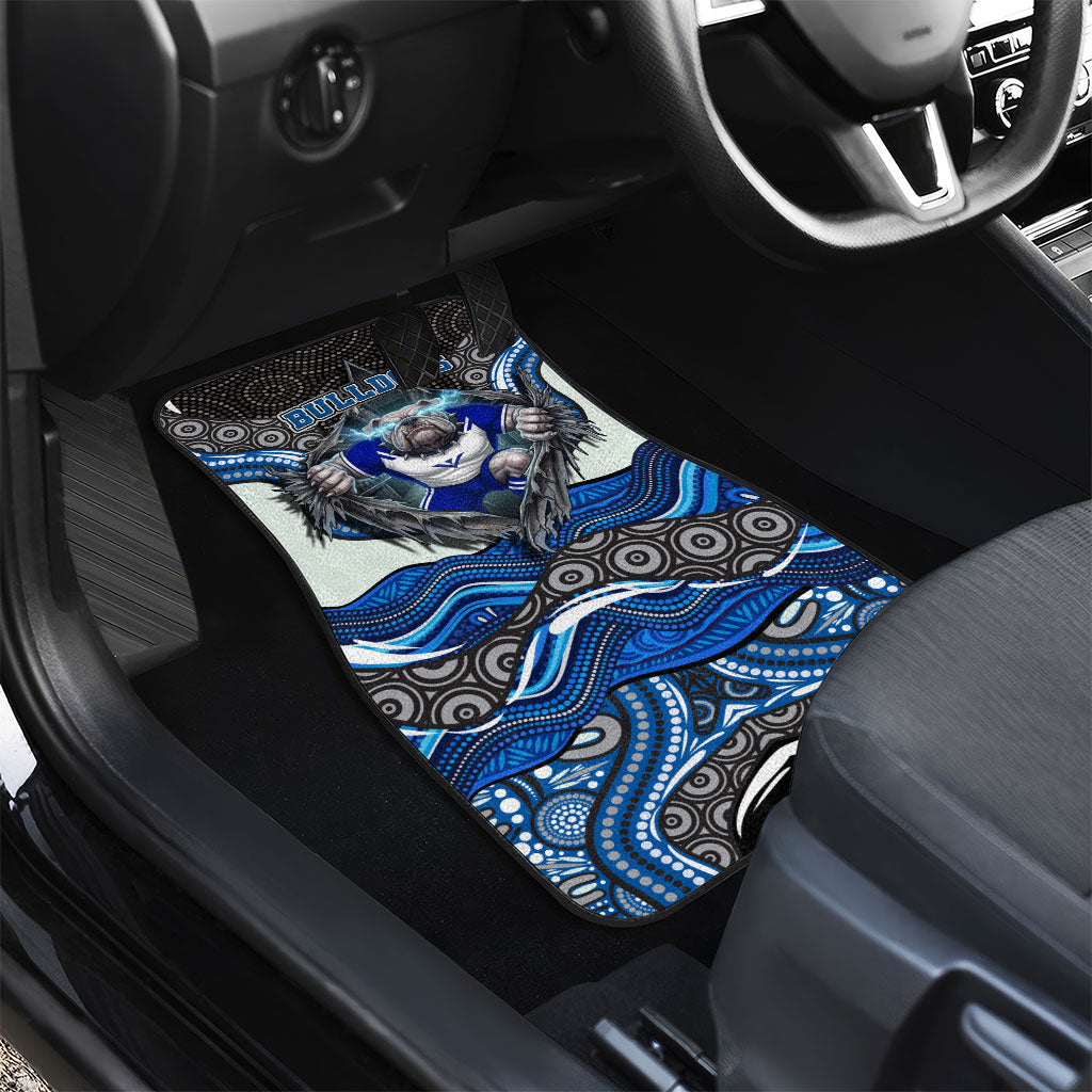 Canterbury Bankstown Bulldogs Rugby Car Mats The Scream of Lightning Eyes - Indigenous Dot Ripping Effect