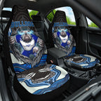 Canterbury Bankstown Bulldogs Rugby Car Seat Cover The Scream of Lightning Eyes - Indigenous Dot Ripping Effect