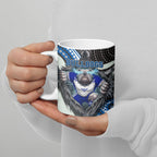 Canterbury Bankstown Bulldogs Rugby Ceramic Mug The Scream of Lightning Eyes - Indigenous Dot Ripping Effect