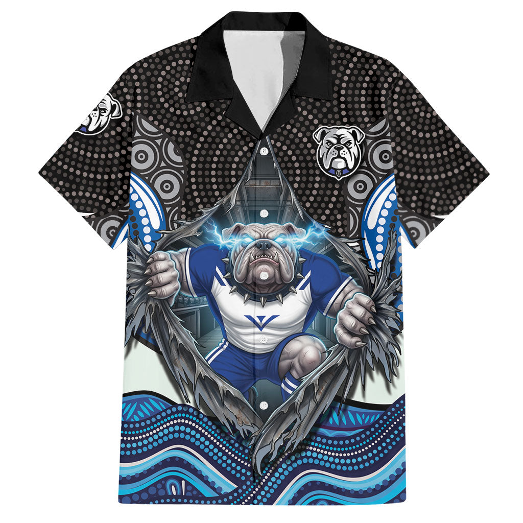 Canterbury Bankstown Bulldogs Rugby Hawaiian Shirt The Scream of Lightning Eyes - Indigenous Dot Ripping Effect