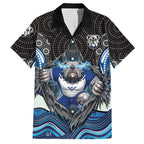 Canterbury Bankstown Bulldogs Rugby Hawaiian Shirt The Scream of Lightning Eyes - Indigenous Dot Ripping Effect
