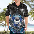Canterbury Bankstown Bulldogs Rugby Hawaiian Shirt The Scream of Lightning Eyes - Indigenous Dot Ripping Effect