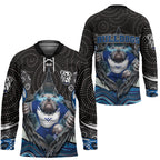 Canterbury Bankstown Bulldogs Rugby Hockey Jersey The Scream of Lightning Eyes - Indigenous Dot Ripping Effect