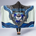 Canterbury Bankstown Bulldogs Rugby Hooded Blanket The Scream of Lightning Eyes - Indigenous Dot Ripping Effect
