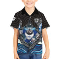 Canterbury Bankstown Bulldogs Rugby Kid Hawaiian Shirt The Scream of Lightning Eyes - Indigenous Dot Ripping Effect