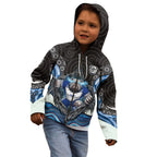 Canterbury Bankstown Bulldogs Rugby Kid Hoodie The Scream of Lightning Eyes - Indigenous Dot Ripping Effect