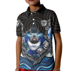 Canterbury Bankstown Bulldogs Rugby Kid Polo Shirt The Scream of Lightning Eyes - Indigenous Dot Ripping Effect
