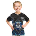 Canterbury Bankstown Bulldogs Rugby Kid T Shirt The Scream of Lightning Eyes - Indigenous Dot Ripping Effect