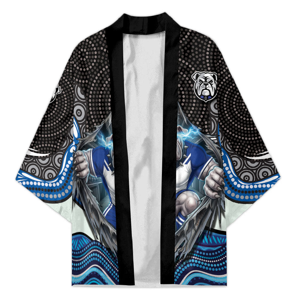 Canterbury Bankstown Bulldogs Rugby Kimono The Scream of Lightning Eyes - Indigenous Dot Ripping Effect