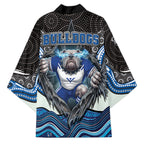 Canterbury Bankstown Bulldogs Rugby Kimono The Scream of Lightning Eyes - Indigenous Dot Ripping Effect