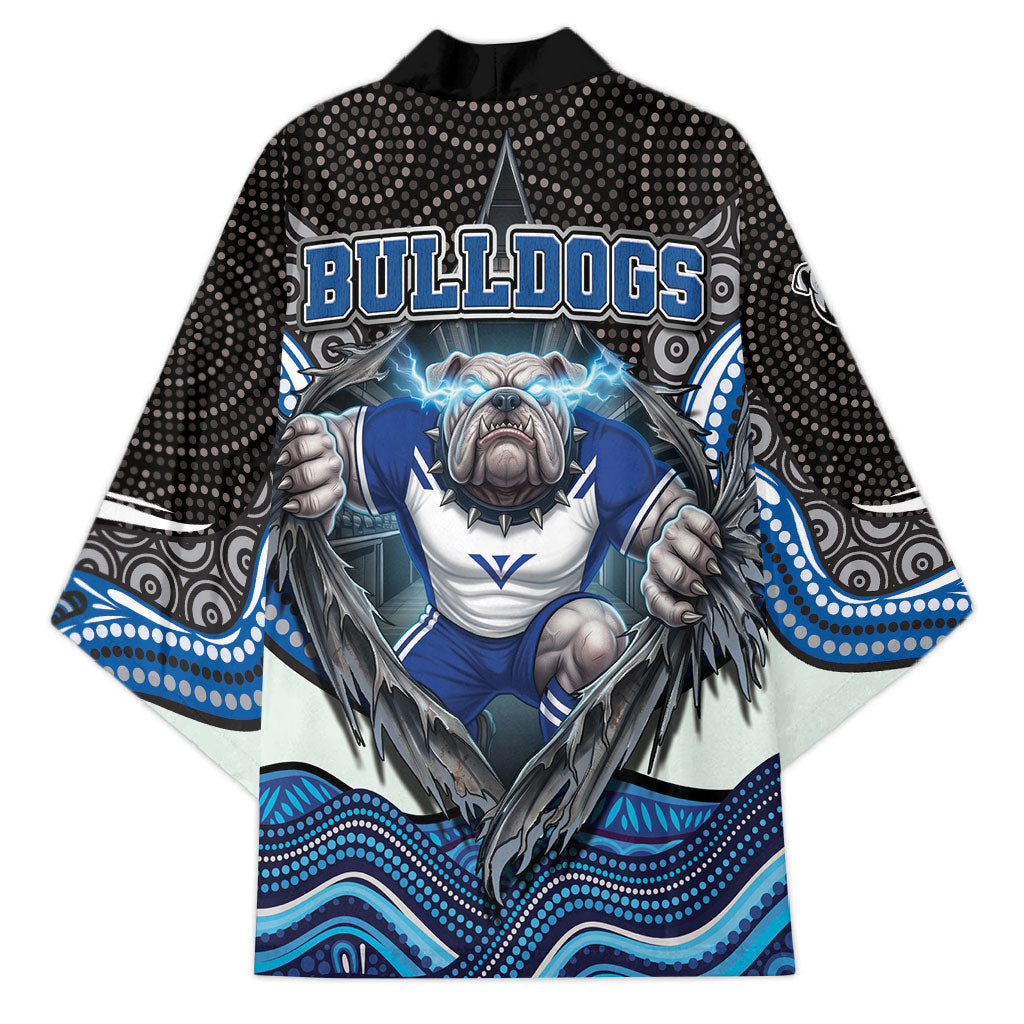 Canterbury Bankstown Bulldogs Rugby Kimono The Scream of Lightning Eyes - Indigenous Dot Ripping Effect