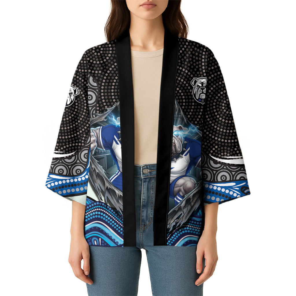 Canterbury Bankstown Bulldogs Rugby Kimono The Scream of Lightning Eyes - Indigenous Dot Ripping Effect