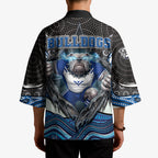 Canterbury Bankstown Bulldogs Rugby Kimono The Scream of Lightning Eyes - Indigenous Dot Ripping Effect